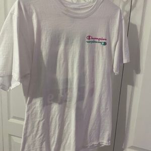 white champion tee shirt